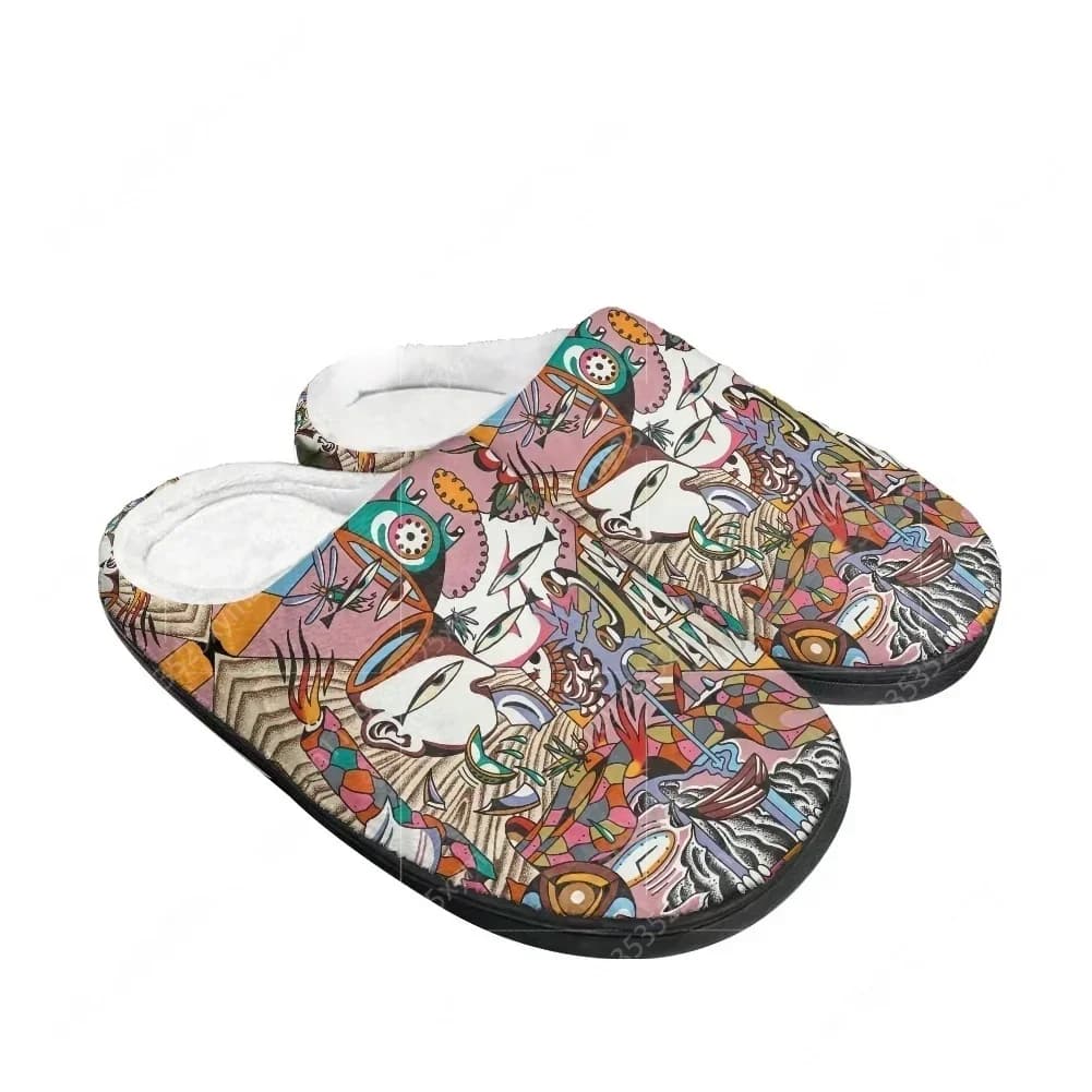 Billy Music Strings American Guitarist Home Cotton Slippers Mens Womens Teenager Plush Bedroom Keep Warm Shoes Custom Slipper