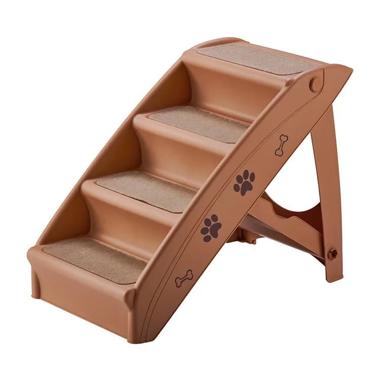 Gradini pieghevoli per animali domestici Scale per animali domestici per letti alti Scale per cani con guide laterali Scaletta per cani Gradini per animali antiscivolo in plastica Scale per cani