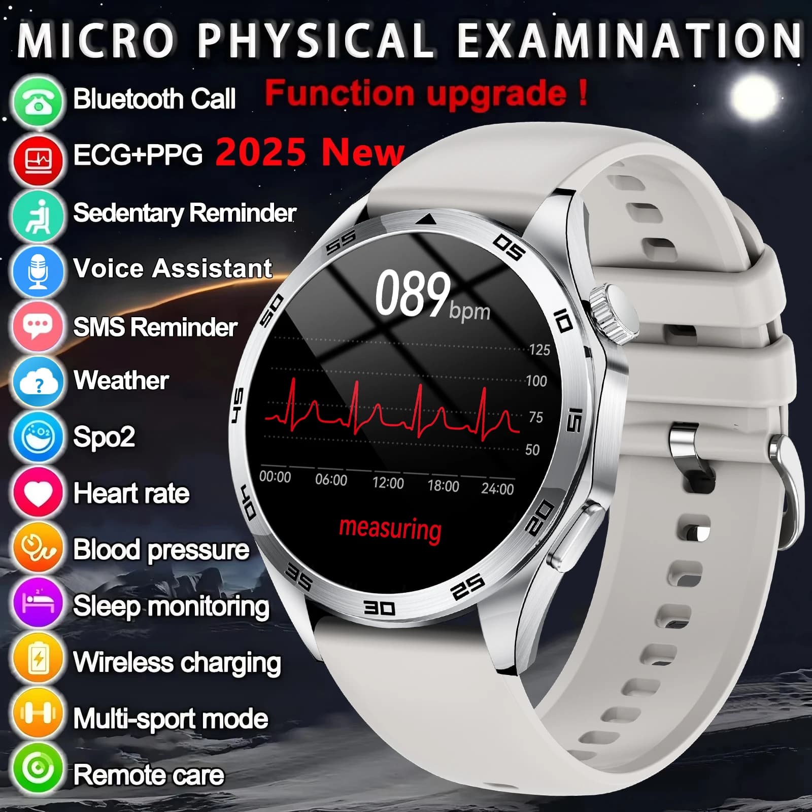 2026 New ECG Health Astute Women's Watch Of Oxygen Blood Pressure Men Health Tracker Smartwatch Bluetooth Smartwatch for Android iOS