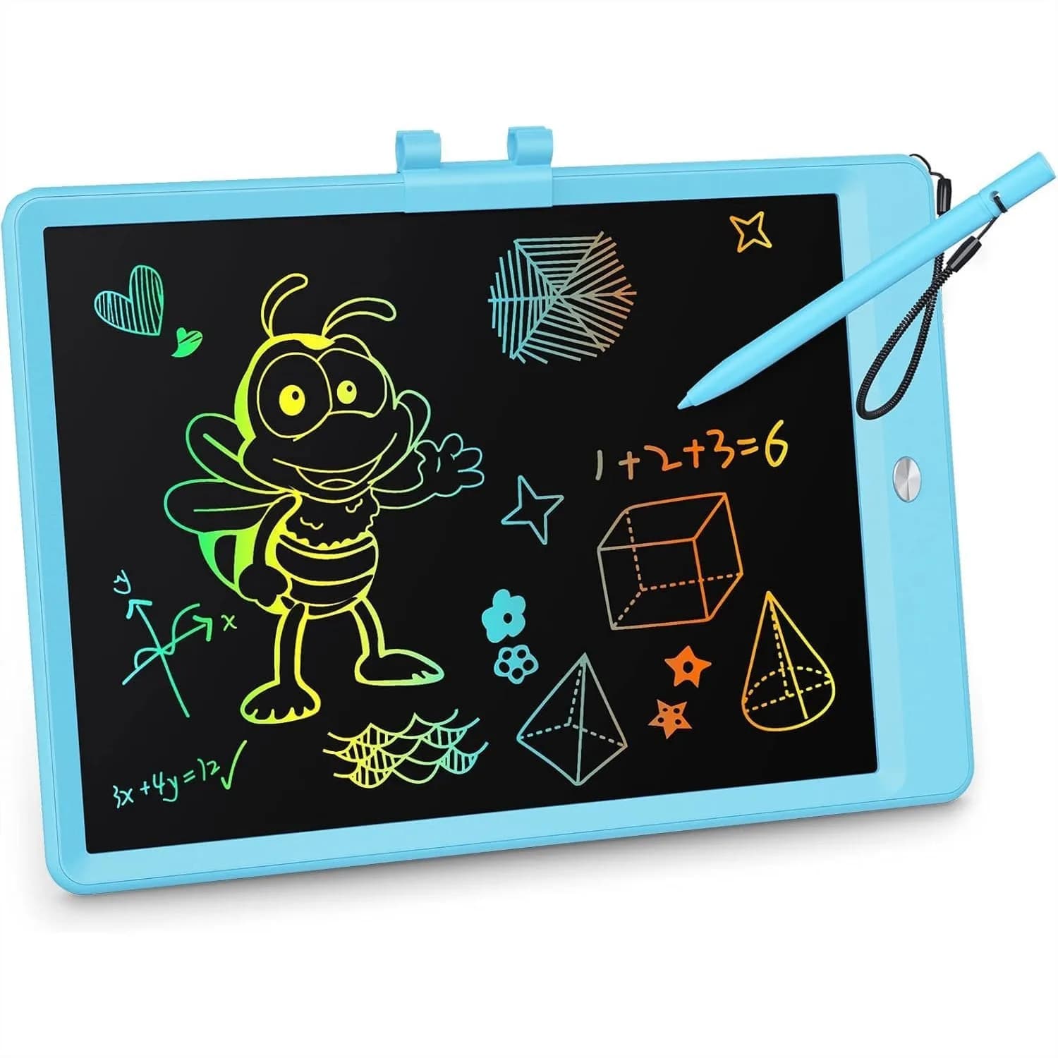 Tavoletta LCD per bambini di 3 anni, maschi e femmine, lavagna da disegno colorata da 10 pollici con schermo cancellabile e riutilizzabile