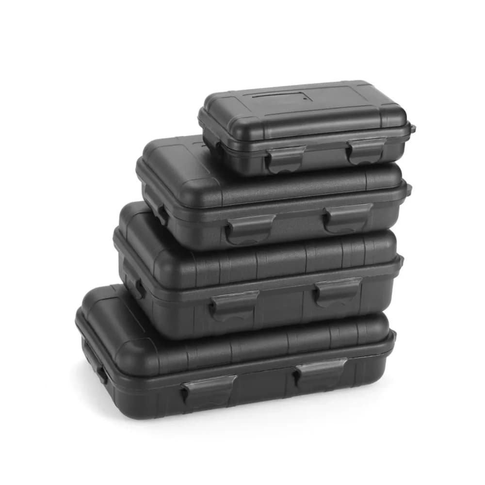 Scatola per kit di sopravvivenza all'aperto per utensili EDC, scatola sigillata antiurto, resistente alla pressione e impermeabile, scatola di immagazzinaggio per sopravvivenza nella natura selvaggia