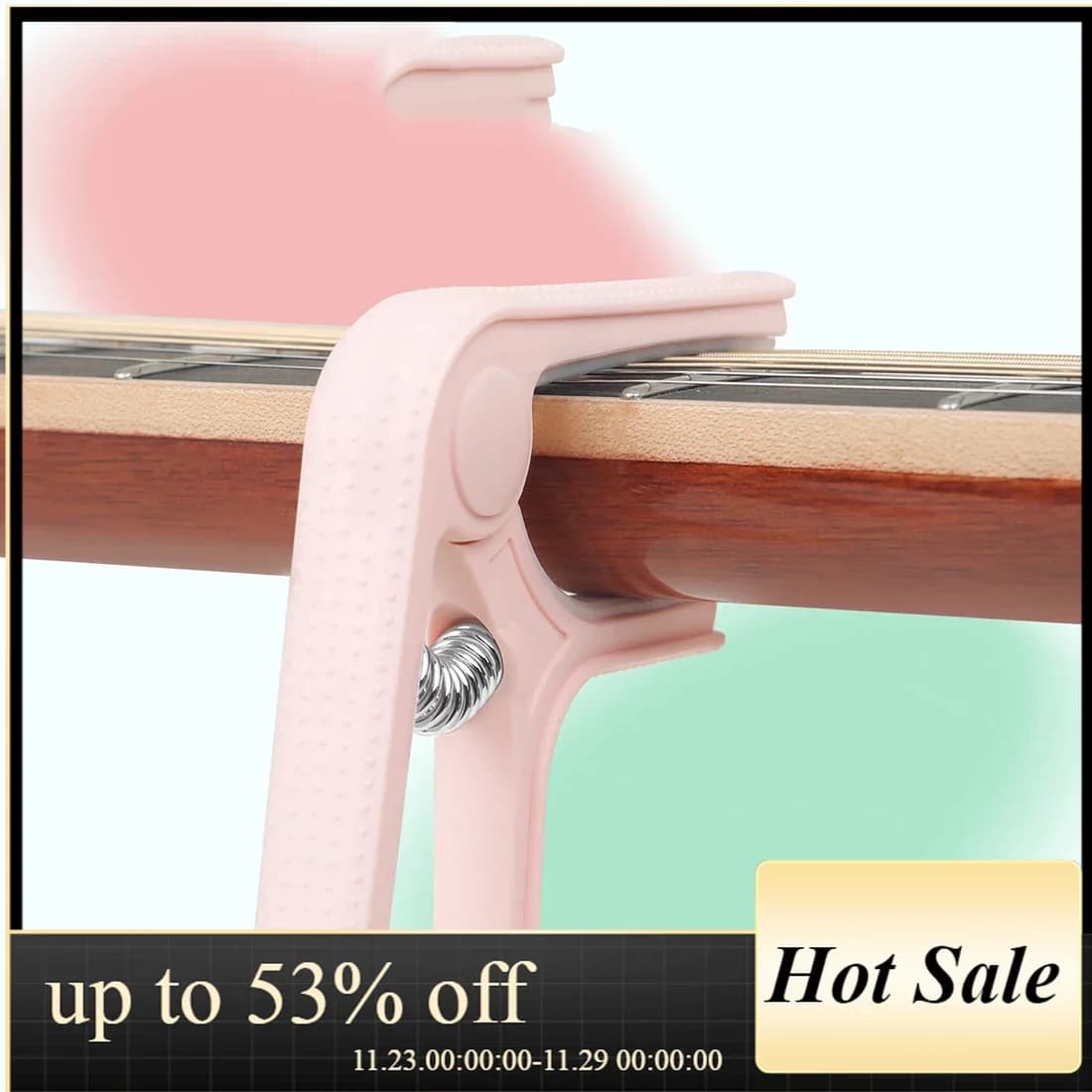 Strumenti universali per accordatura capotasto per chitarra per chitarra/ukulele Capotasto in plastica siliconica Parti e accessori per chitarra Nero/Bianco/Rosa/Ciano