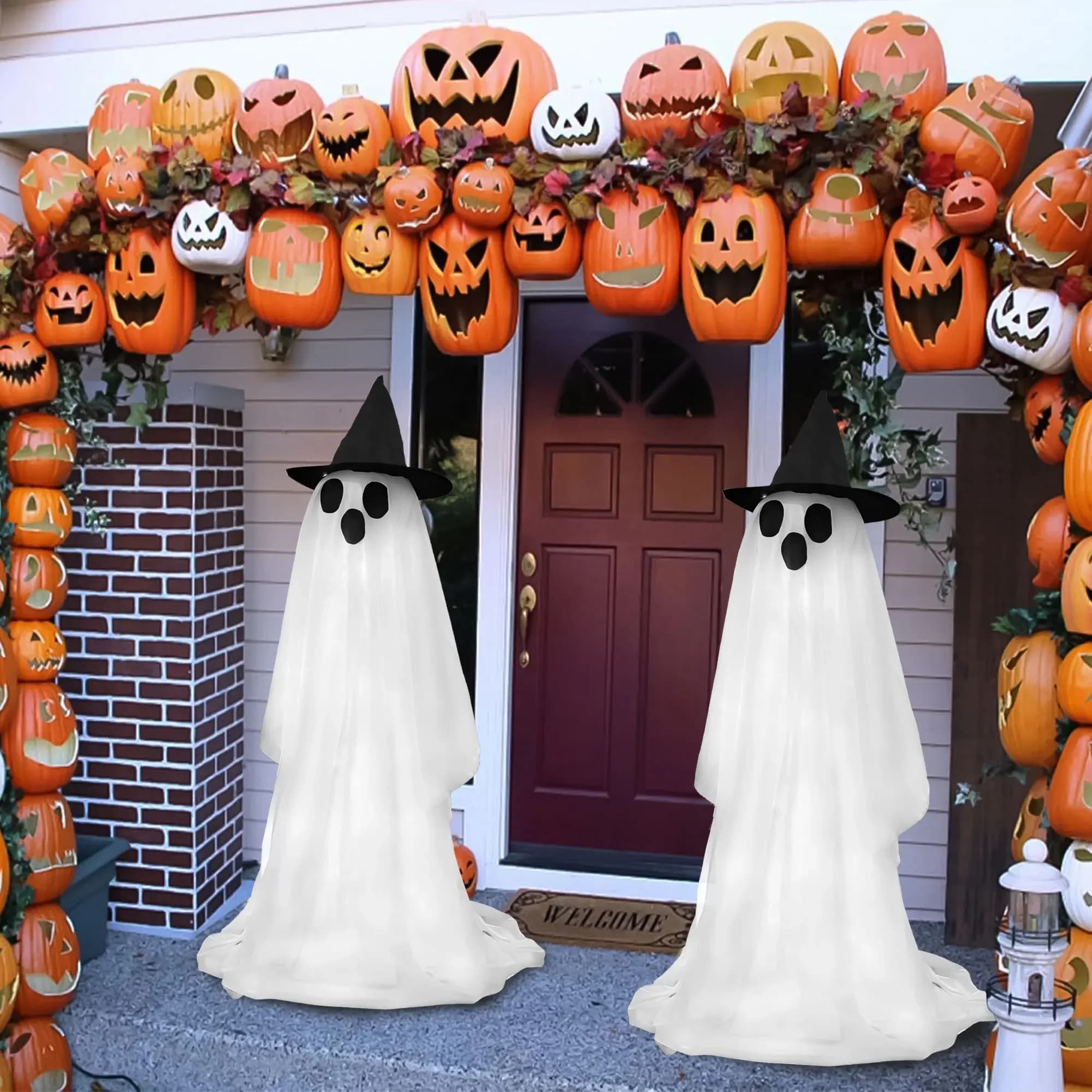 Halloween Party Decor Indoor spettrale Ghost Halloween Decor Outdoor Decor con telecomando String Lights Halloween Ghost Light