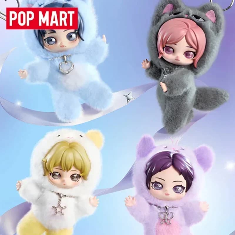POP MART Aespa FLUFFY CLUB SERIES Trendy Mystery Box Anime Action Figure Blind Random Box Toys Model Ornament Doll Birthday Gife