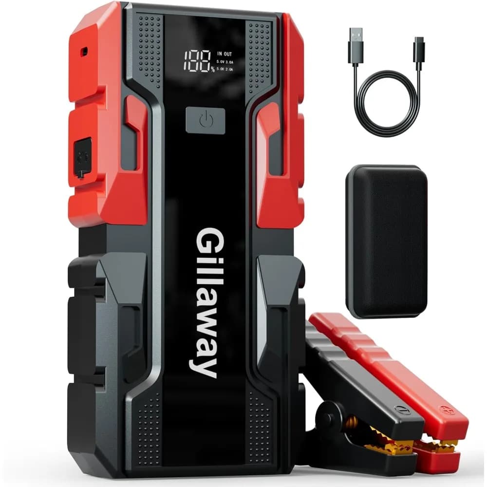 001B Batteria per avviamento di emergenza per auto 3000A (fino a gas da 9,0 litri e motori diesel da 7,0 litri), caricabatteria per auto da 12 V, scatola di emergenza con USB 3.0