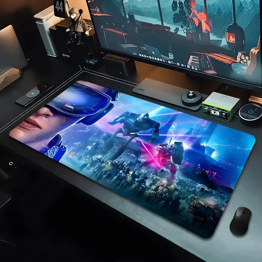 Tappetino per mouse grande da gaming R-ready P-player One, con bordi rinforzati, spesso, per tastiera e scrivania del computer