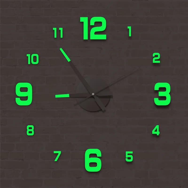 Nuovo Orologio da Parete dal Design Moderno 3D Fai-da-Te, Orologi al Quarzo, Adesivi a Specchio in Acrilico, Decorazione per Soggiorno e Casa