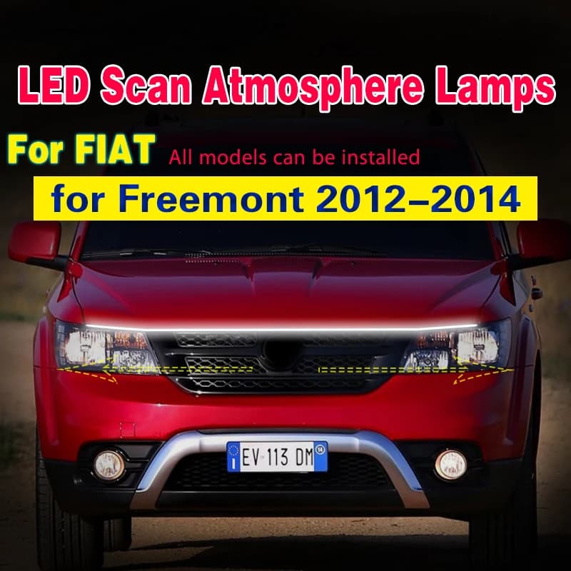 Per FIAT Freemont 2012-2014 LED DRL 12v Daytime Running Light Daylight Scan lampada di segnalazione di avviamento luci impermeabili per lo Styling dell'auto