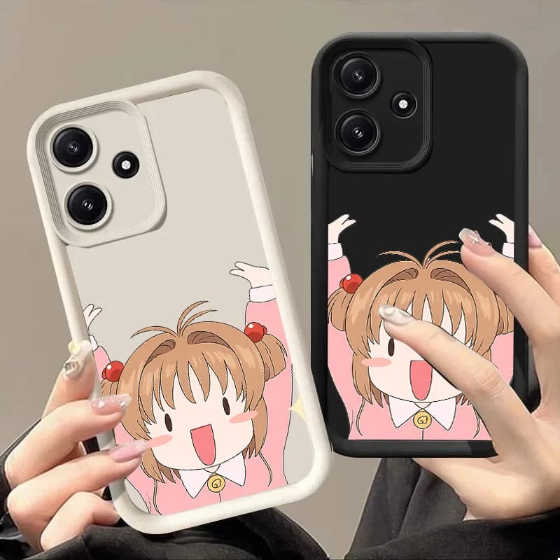 Happy Beaty Girl custodia per telefono con texture in pelle anti-caduta PER Motorola Moto G04 G14 E13 G34 G10 G20 G30 G22 4G G24/G24 Power G53G84