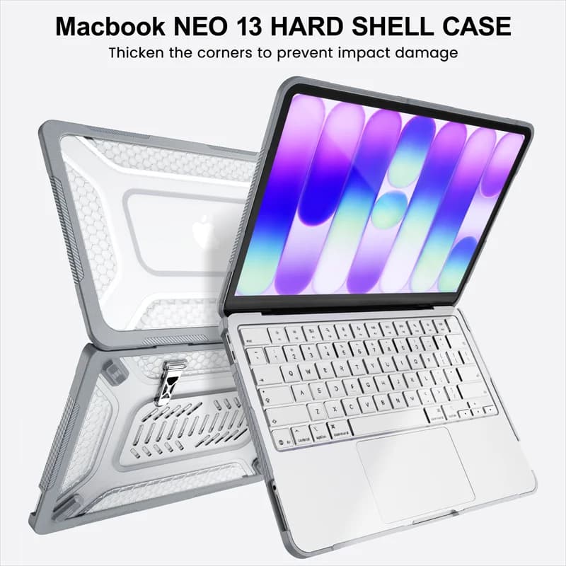 Full Protection Case for Macbook Neo 13 inch 2026 A3404 Stand Cases for Mackbook Neo 13" Laptop Sleeve Bag Kickstand Cover