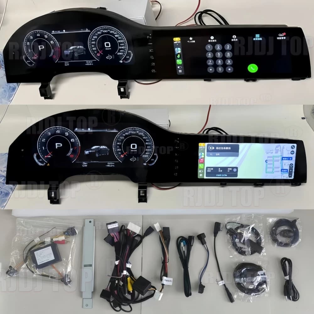 Android 14.0 Per Audi Q7 2006-2015 Android Auto Doppio Schermo Autoradio Lettore Multimediale Carplay GPS Navi stereo Unità di Testa Audio