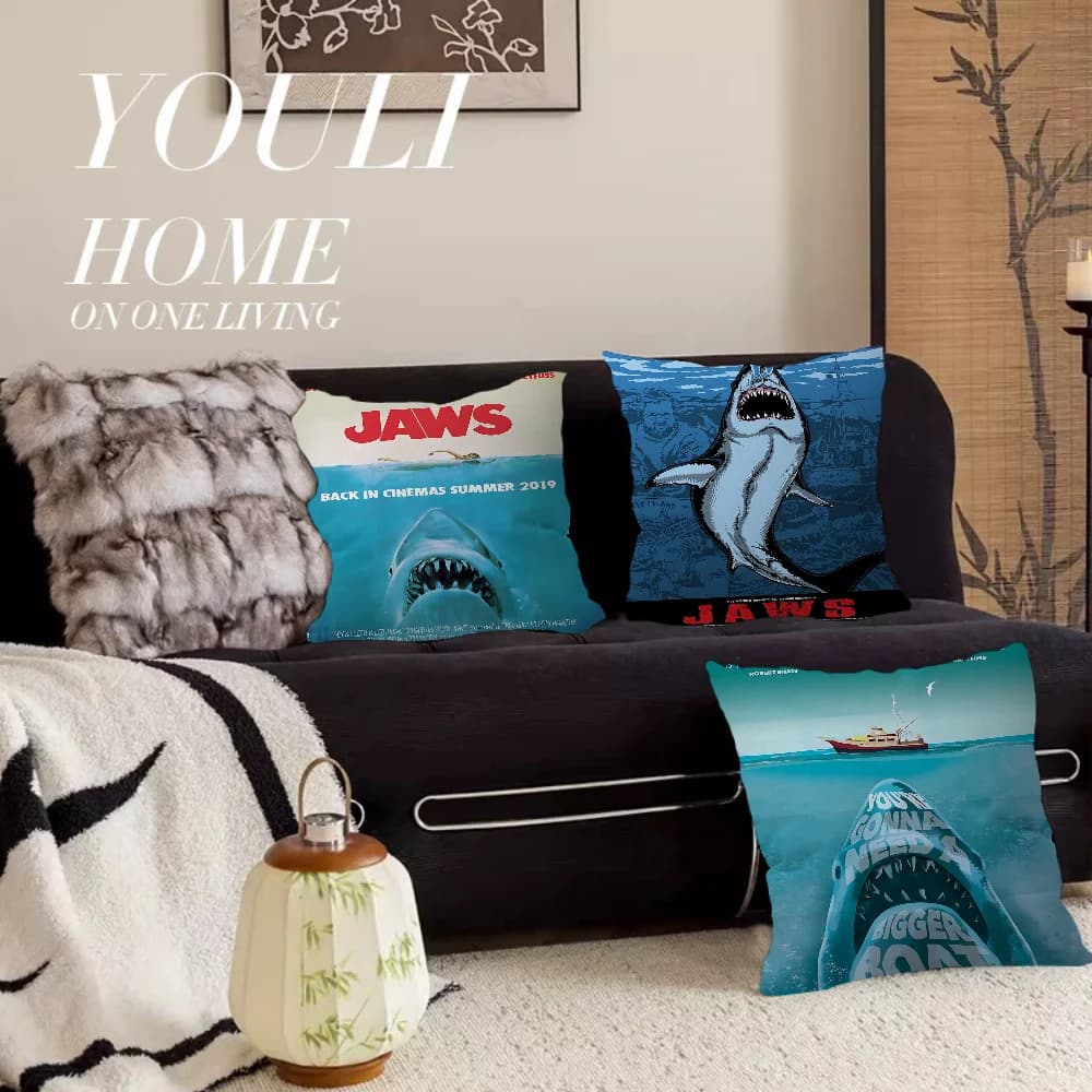 J-Jaws pillowcase of the classic Federa film for upholstery for Federa sofa for home decorations