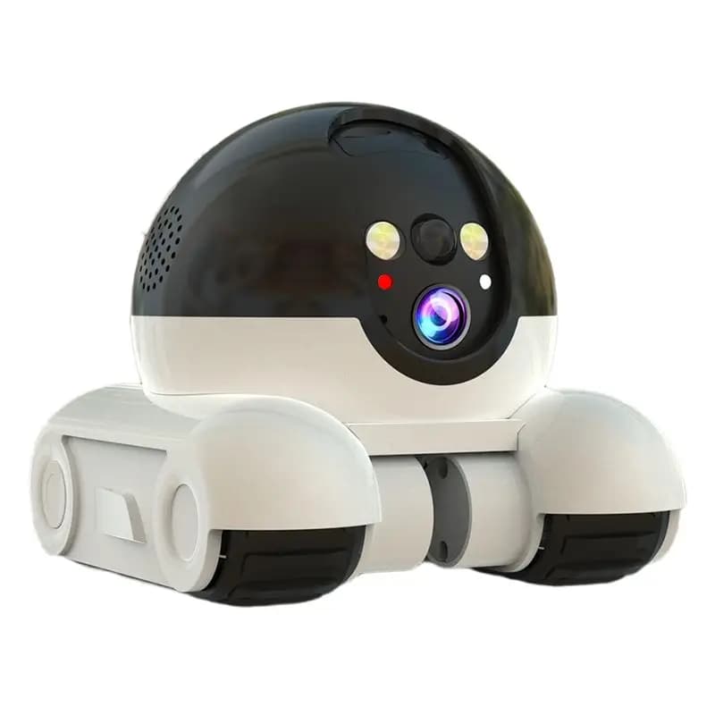 ABKQ-Sistema di Sorveglianza Domestica Intelligente con Telecamera PTZ 4K, Audio Bidirezionale, Visione Notturna a Colori, Monitor per Bambini e Animali, Doppia Lente, Versione USA