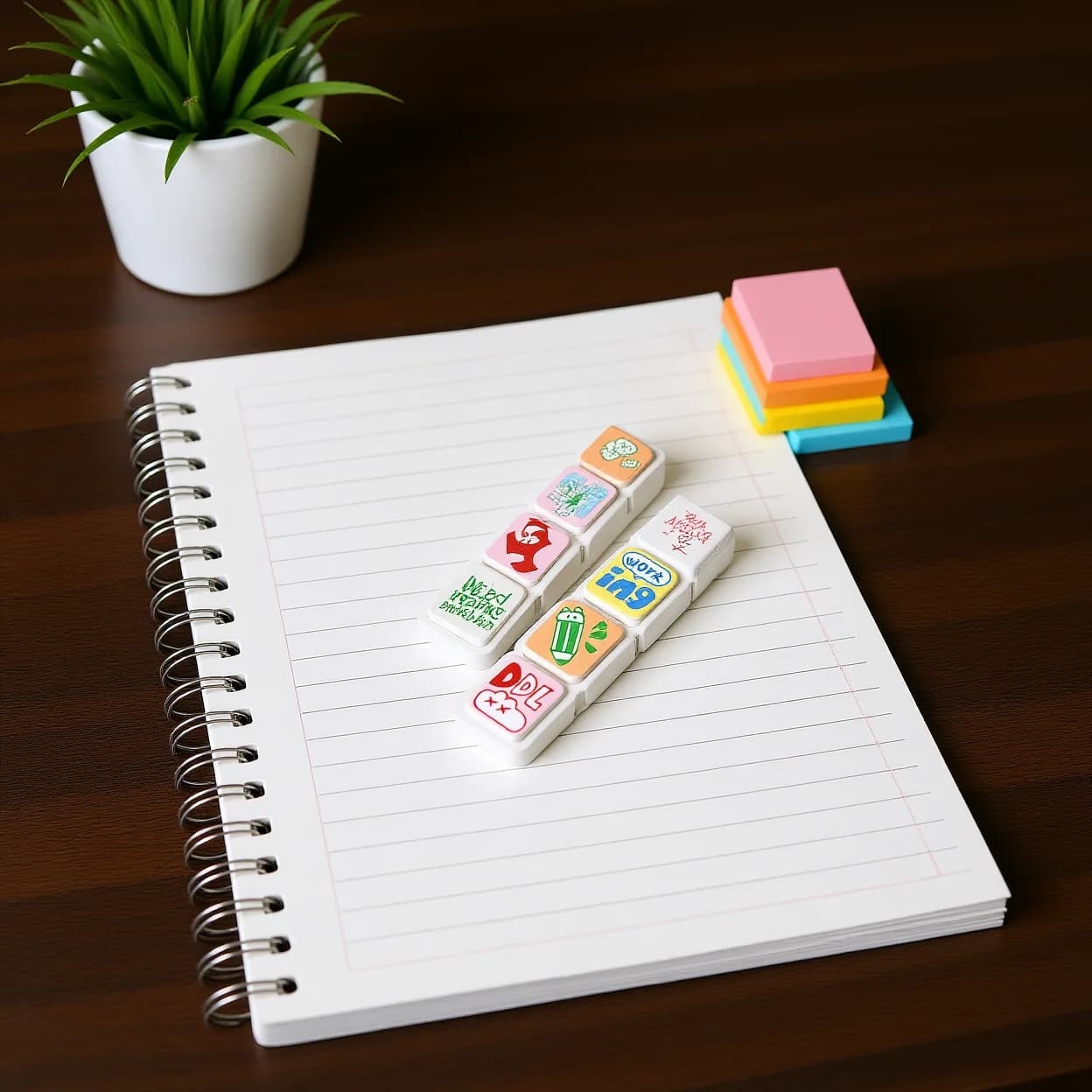 Planner Check Stamp Portable Diy Planner Stamp Pre Inked Stamp Plastic For Craft Lovers Daily Recording Mood Marking Notebooks