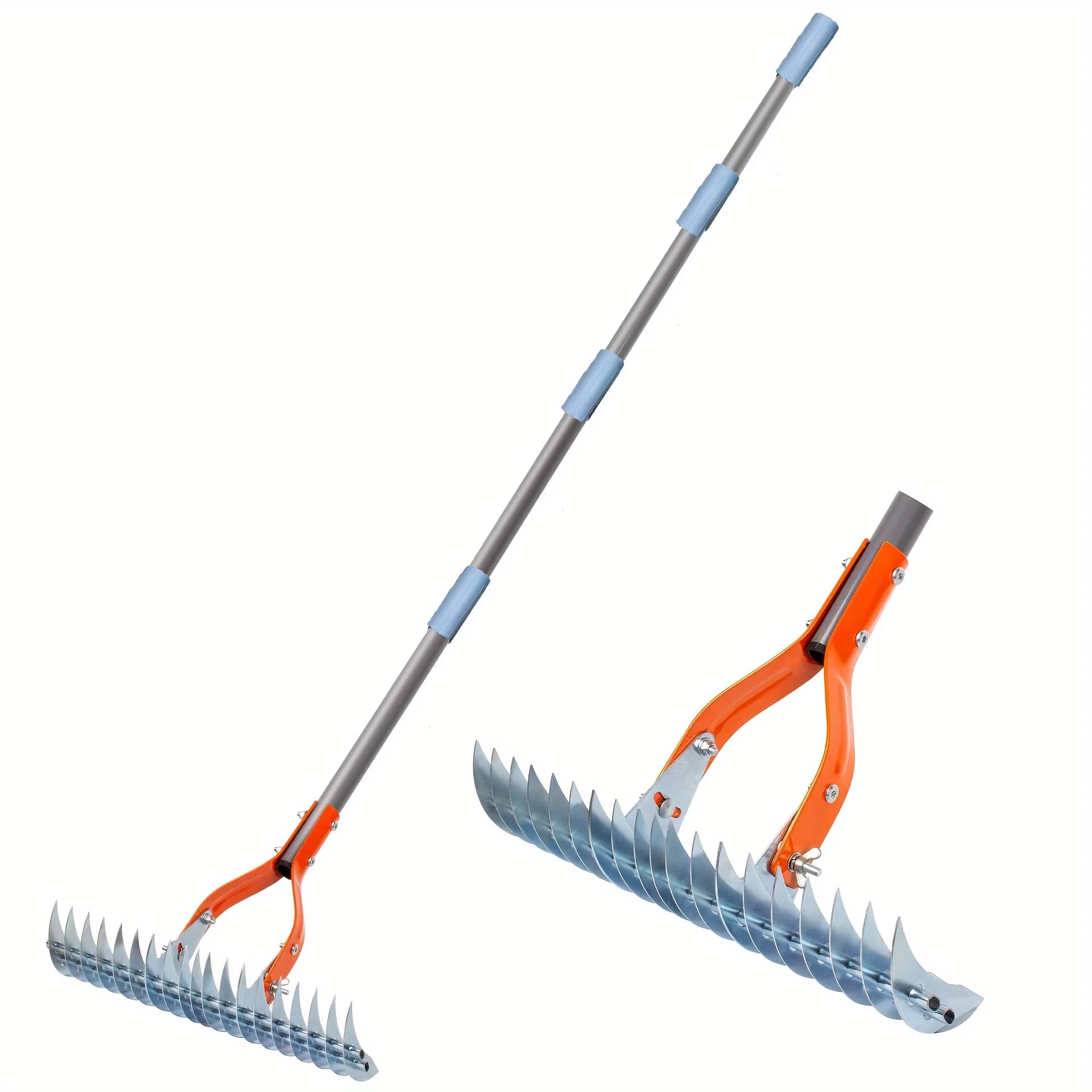 Rastrello per paglia da prato robusto rastrello per Dethatcher rastrello Versatile per la toelettatura dell'erba per la pulizia dell'erba morta, rastrello per terreno durevole da giardino