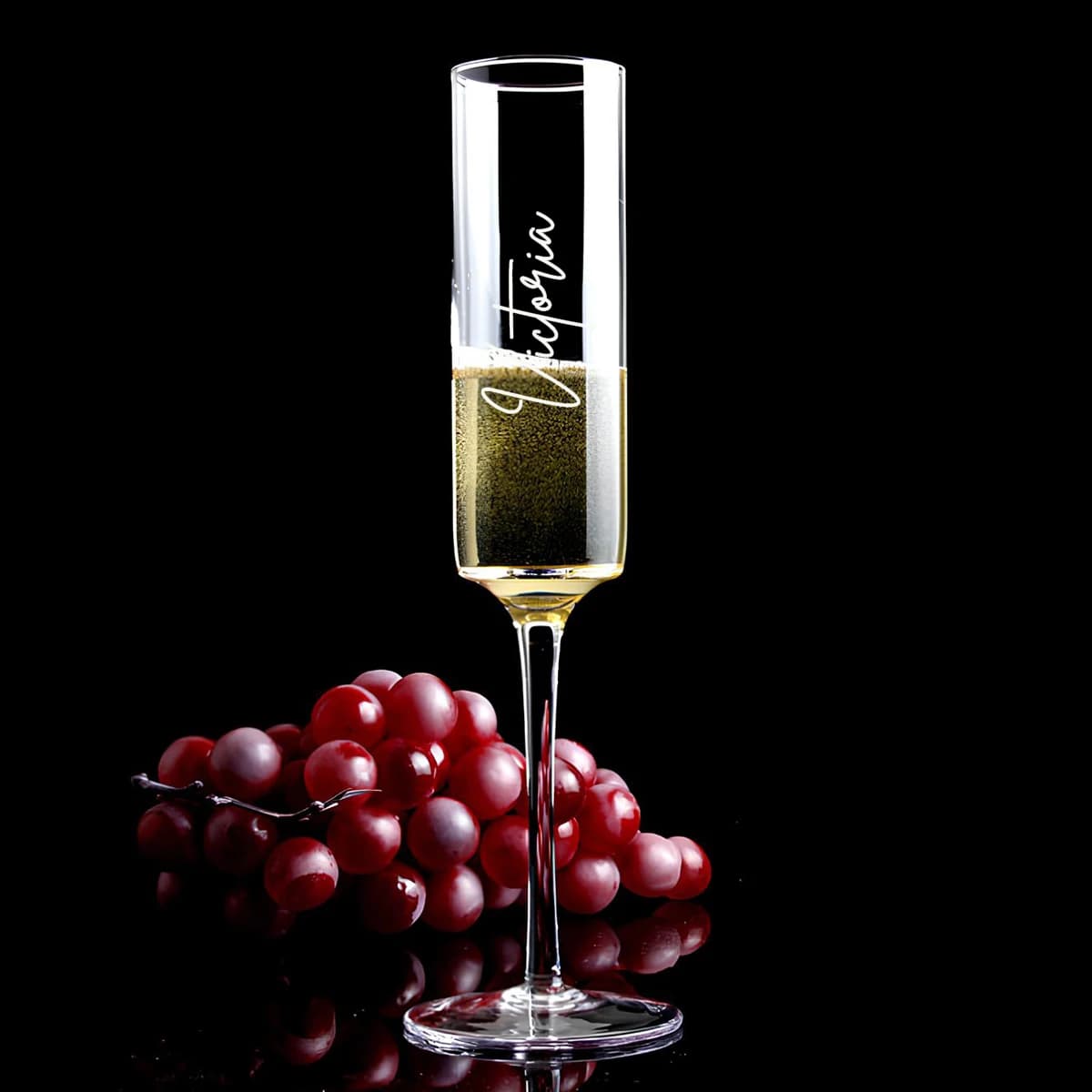 Flauto champagne personalizzato per coppie, flauto nuziale personalizzato, nome inciso laser