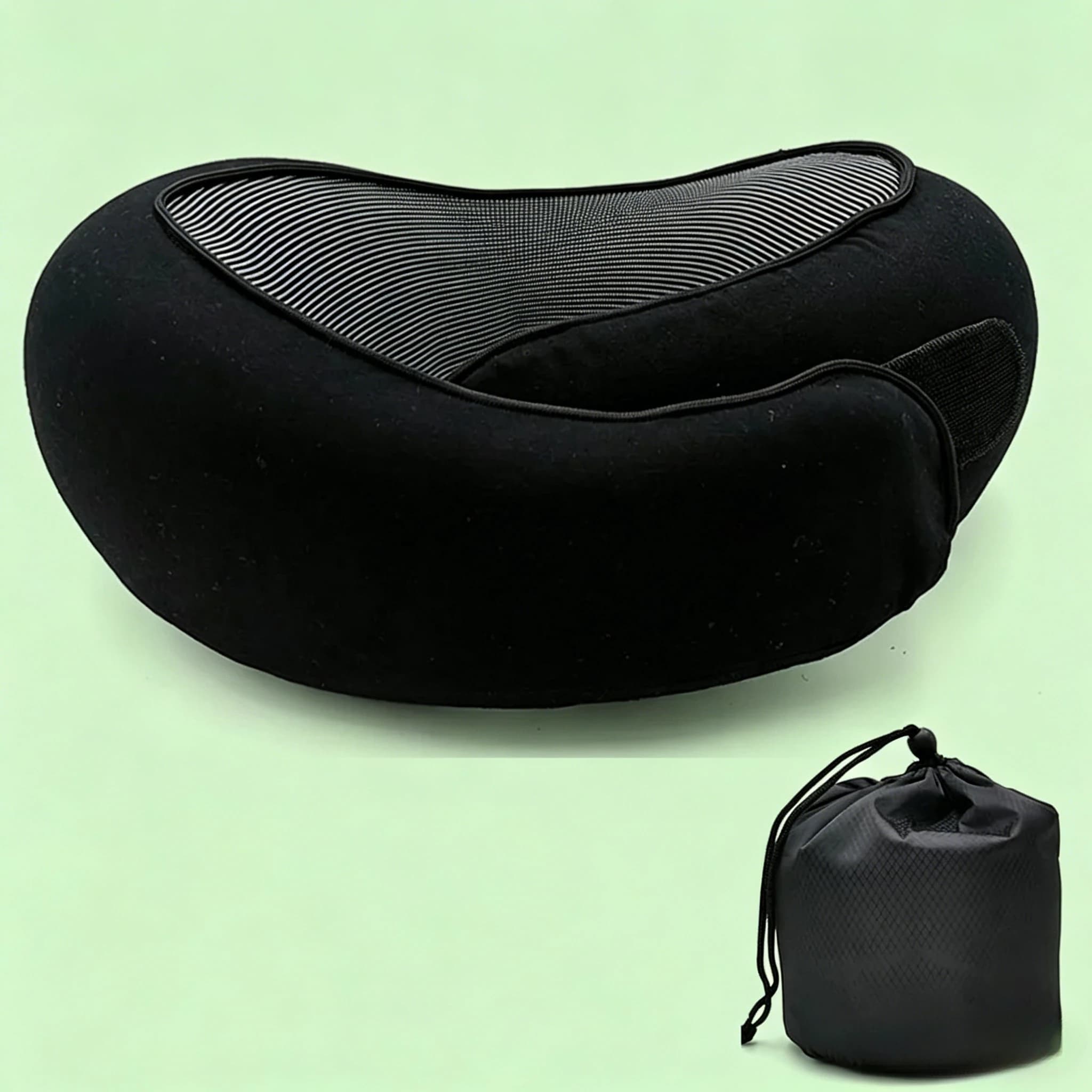 Cuscino da Viaggio Portatile Regolabile in Memory Foam a Forma di U, Morbido Supporto per il Collo per Auto, Aereo e Pisolino