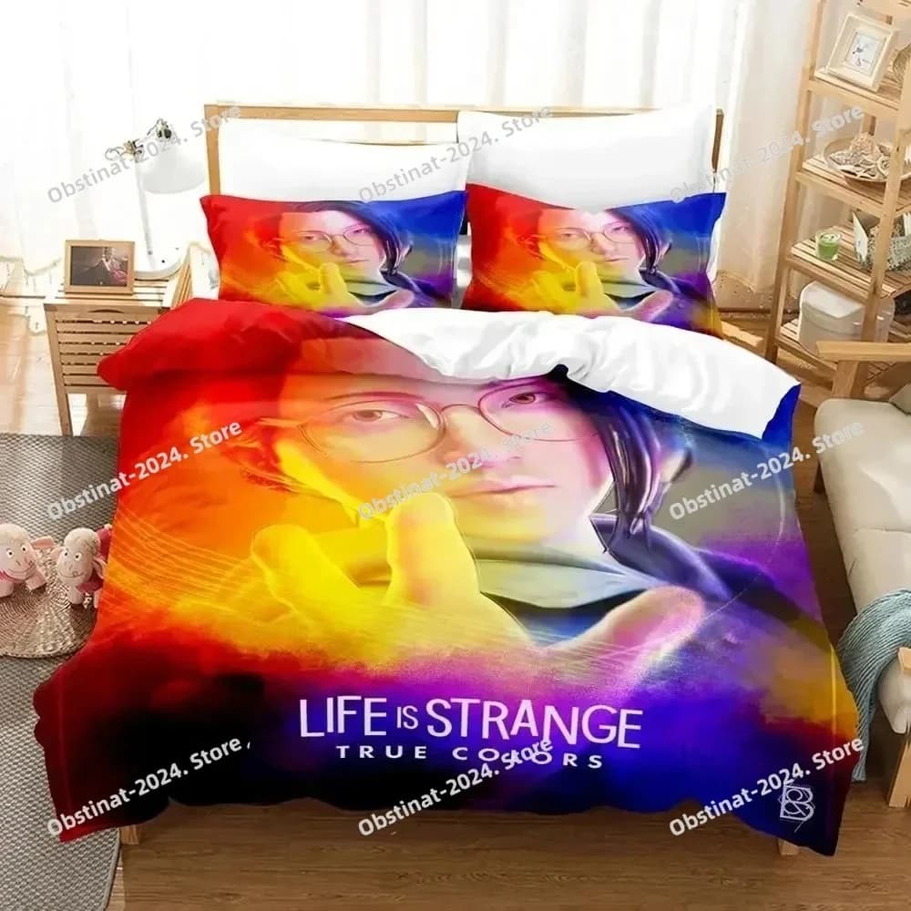 Game Life is Strange Before the Storm Set biancheria da letto Copripiumino stampato Lenzuolo Federa Letto Copripiumino morbido Full Queen King Size