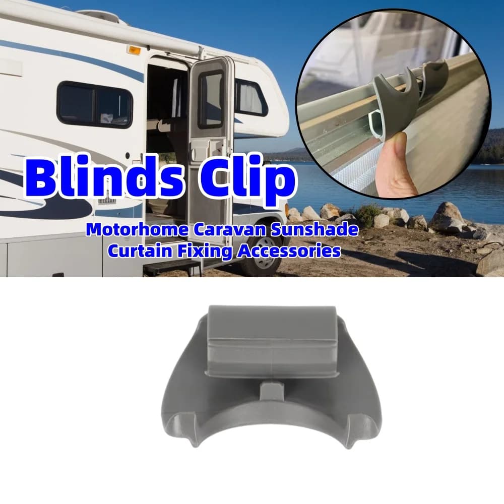 Clip for Plissettate Curtains, Fixing Accessories for Camper and Roulotte Sun Curtains, Compatible with Horrex Duo