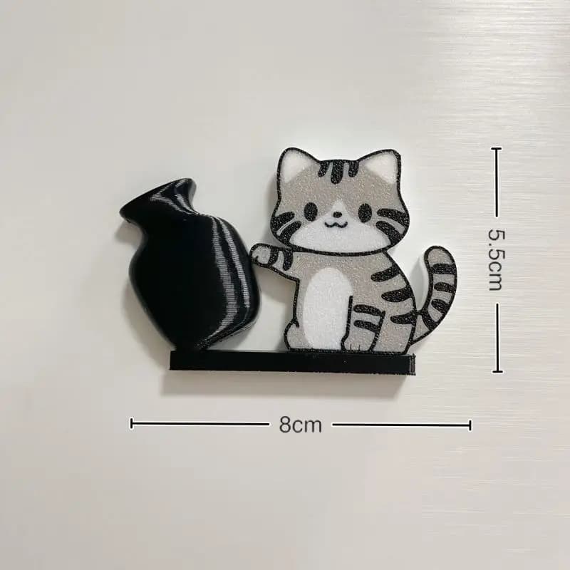 Magneti da Frigorifero con Gatto che Spinge un Vaso, Decorazione per la Casa, Collezione di Magneti con Gatti, Scatola Commemorativa, Decorazione per Casa e Ufficio, Idea Regalo