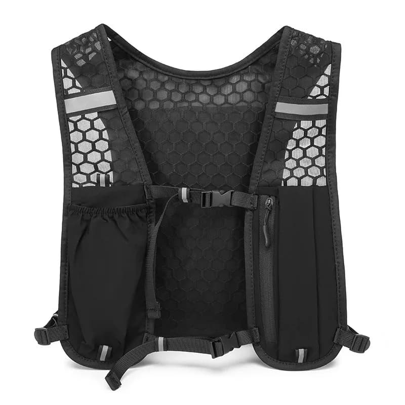 Breathable Adjustable Running Hydration Vest Pack, Slim Non‑Bounce Sports Storage Backpack for Outdoor Hiking Activities