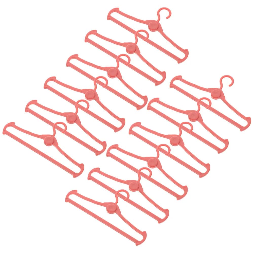 60 Pezzi Mini Appendiabiti Compatti Salvaspazio, Piccoli Supporti per Vestiti per Miniature, Accessori per Appendiabiti