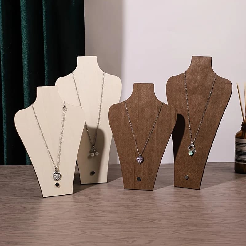 1pc Vintage Vase Shaped Jewelry Stand, Necklace Pendant Display Holder, Shooting Prop