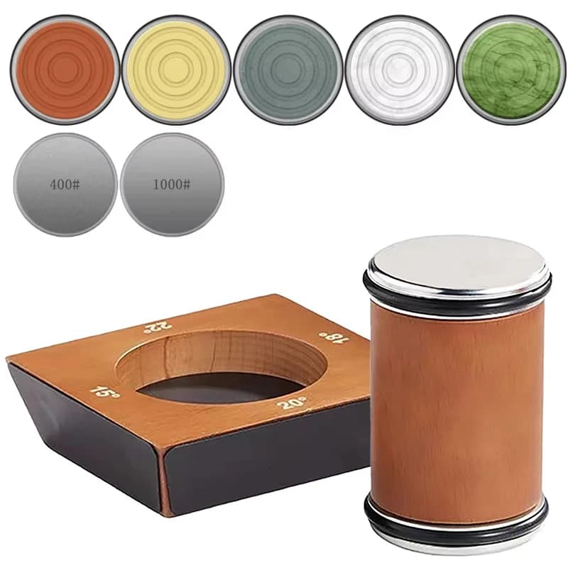 Kit per affilare i coltelli con rotolamento a 4 angoli per affilare i coltelli a rulli con bordo dritto con set di coltelli da chef con pietra per affilare i diamanti dell'industria