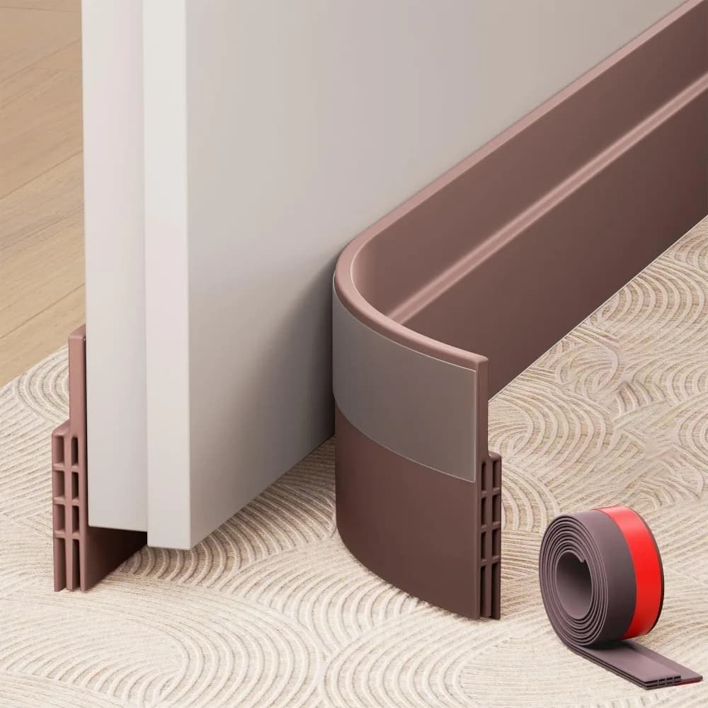 Striscia di tenuta inferiore per porta insonorizzata Striscia autoadesiva per prevenzione insetti Paraspifferi per casa 100 cm Tappo per porta Camera da letto
