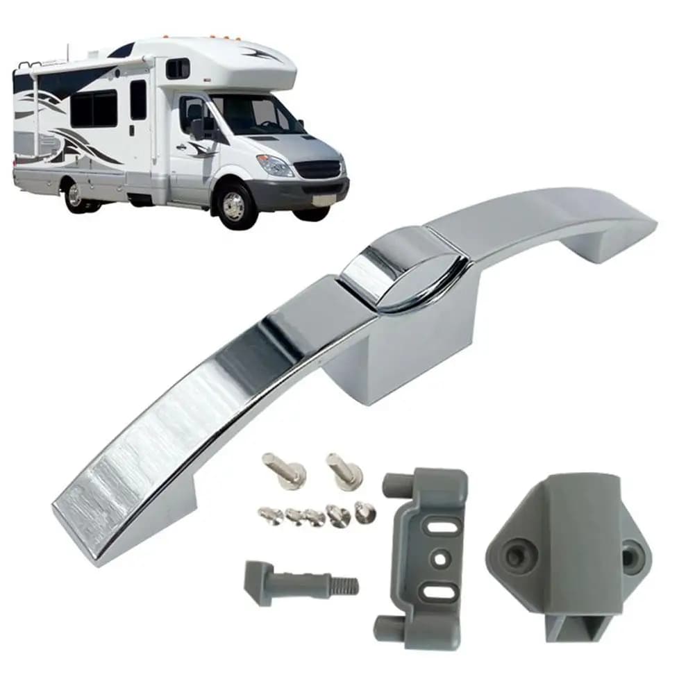 Curved RV Button Lock Zinc Alloy Handle Car Cabinet Lock Handle Push Lock RV Caravan Boat Lock Drawer Latch Button Lock