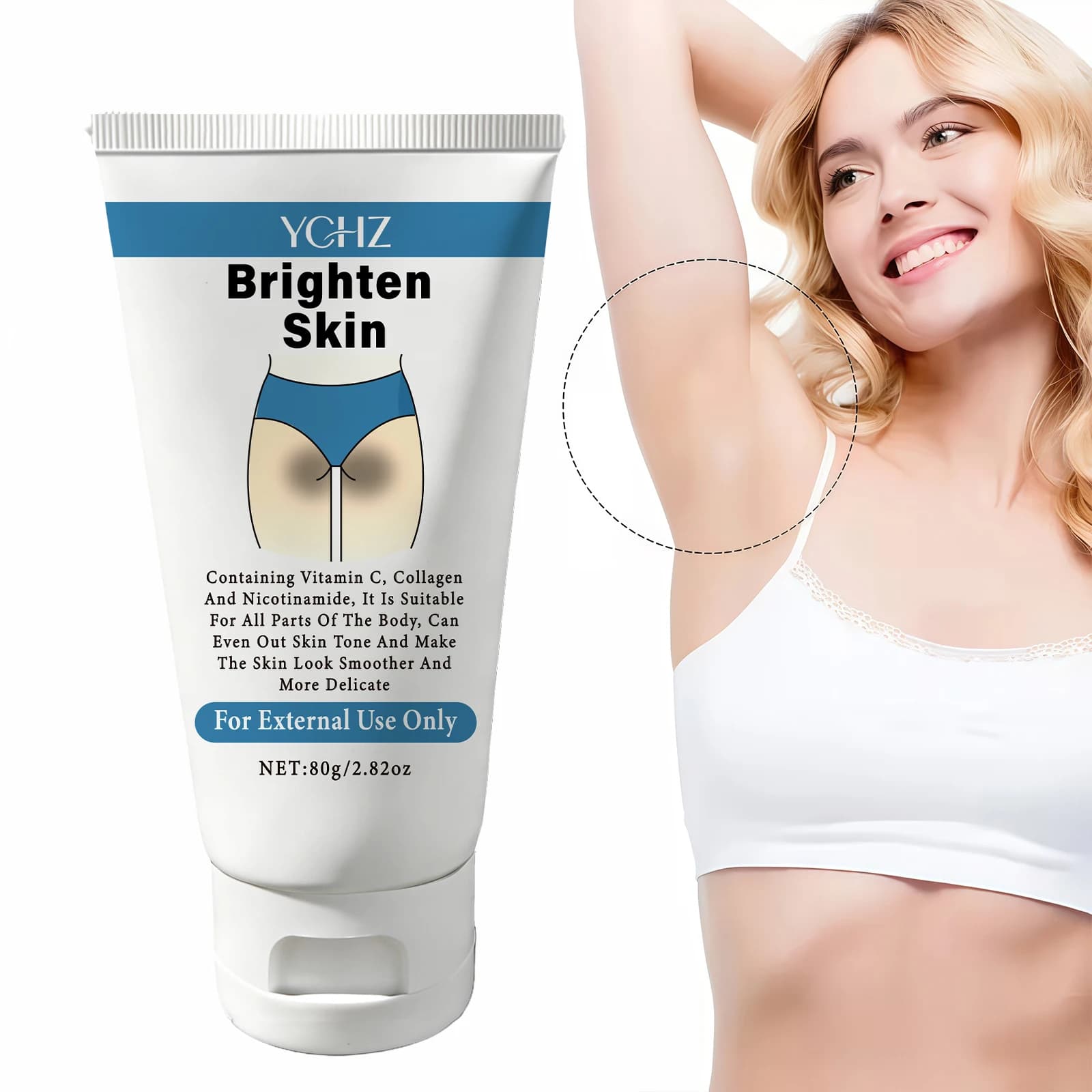 Skin Brightening Cream, Skin Brightening Moisturizing Cream, Deep Hydration, Refreshing and Non-Sticky, Moisturizing Skin Care Cream, Skin Care 80g