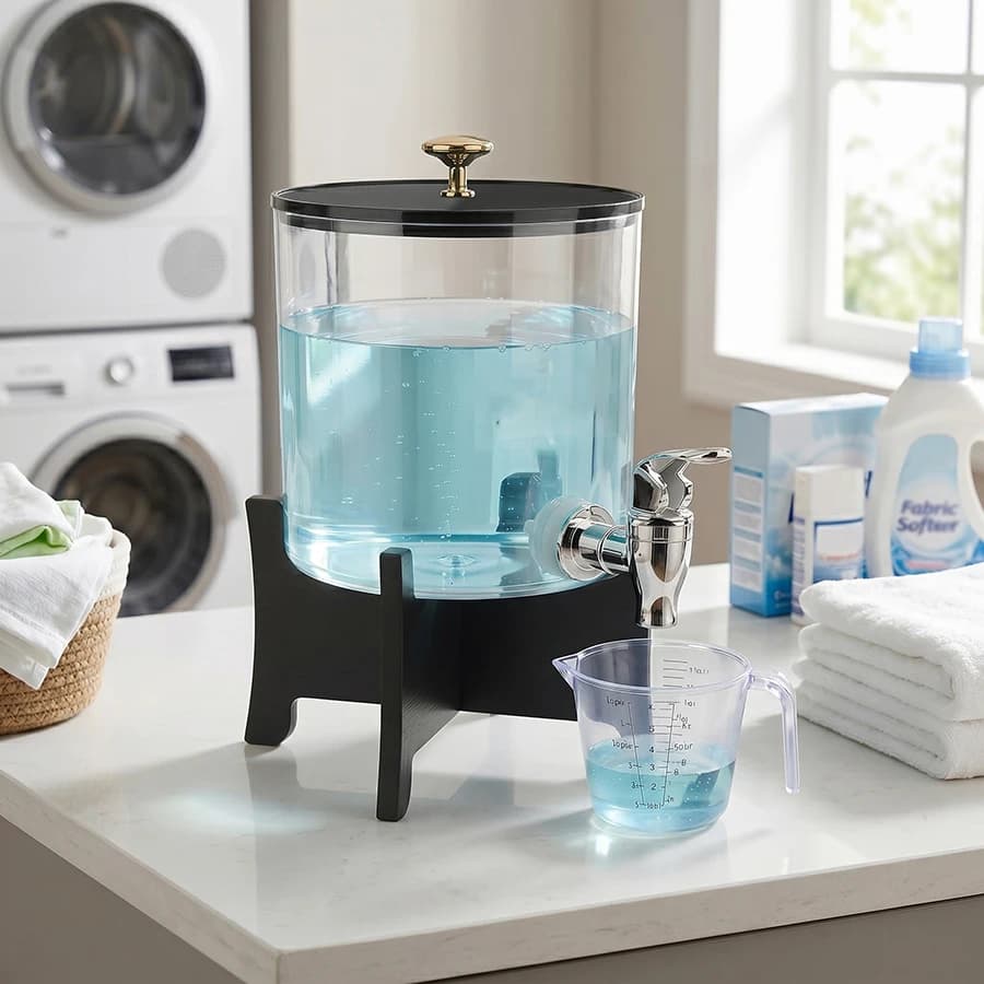 Laundry Detergent Dispenser for Laundry Room Organization, Large Liquid Soap Dispenser Jar Storage Jars with 1 Measuring Cup