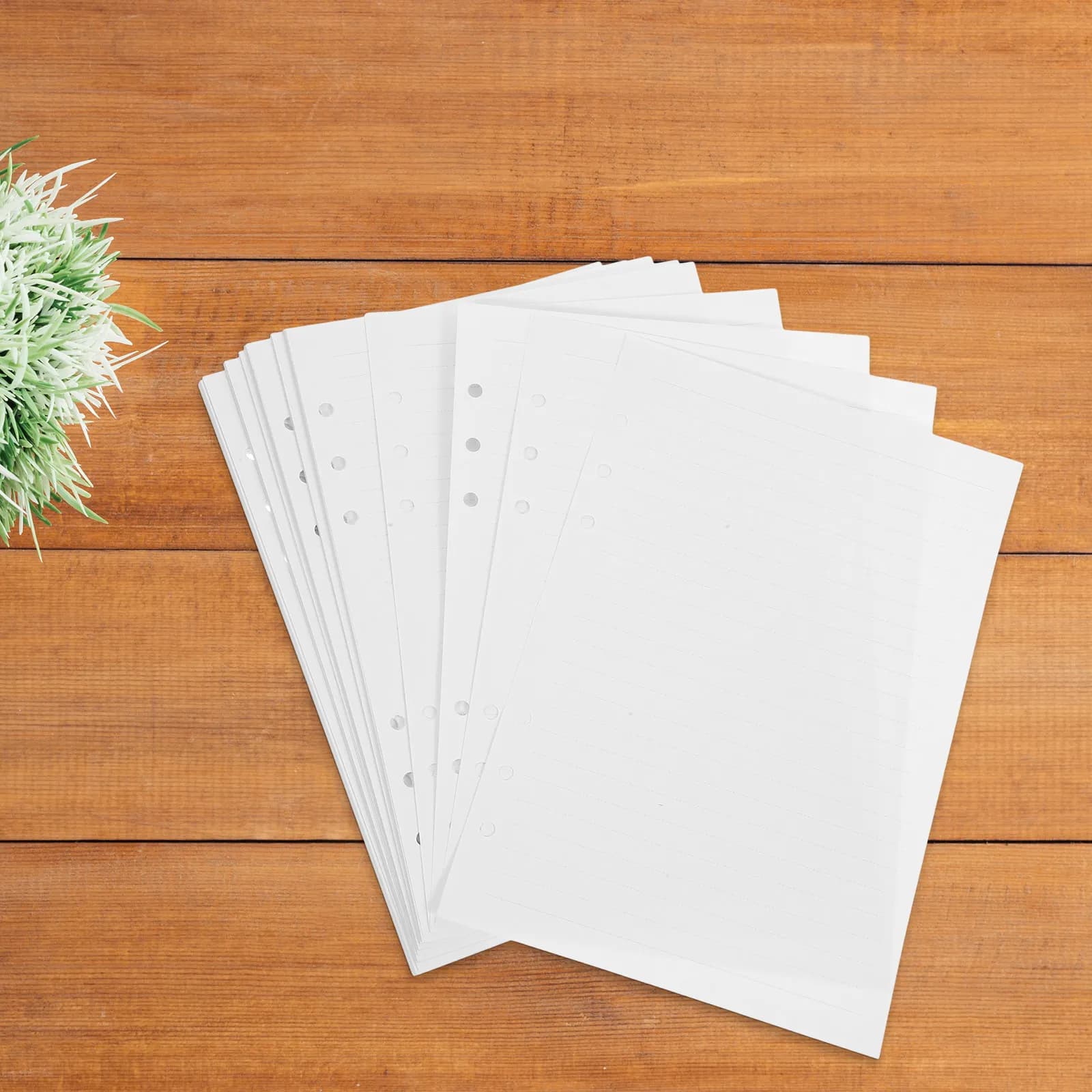 80 Fogli di Carta per Planner, Ricarica per Quaderno a Fogli Mobili A5, Carta Spessa e Liscia per Blocco Note, Inserti per Raccoglitore a 6 Fori per Ufficio