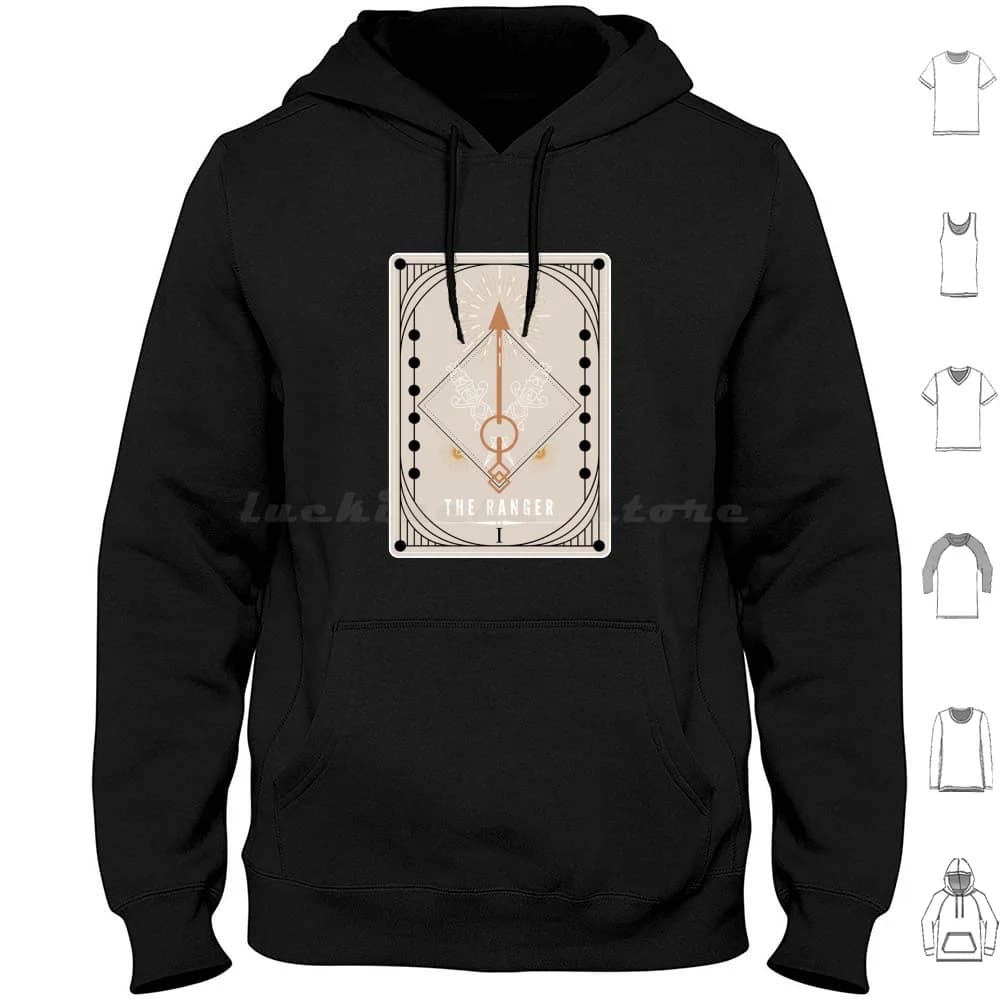 Black Desert Online Ranger Class Tarot Card Felpe con cappuccio a maniche lunghe Black Desert Online Bdo Black Desert Black Ranger