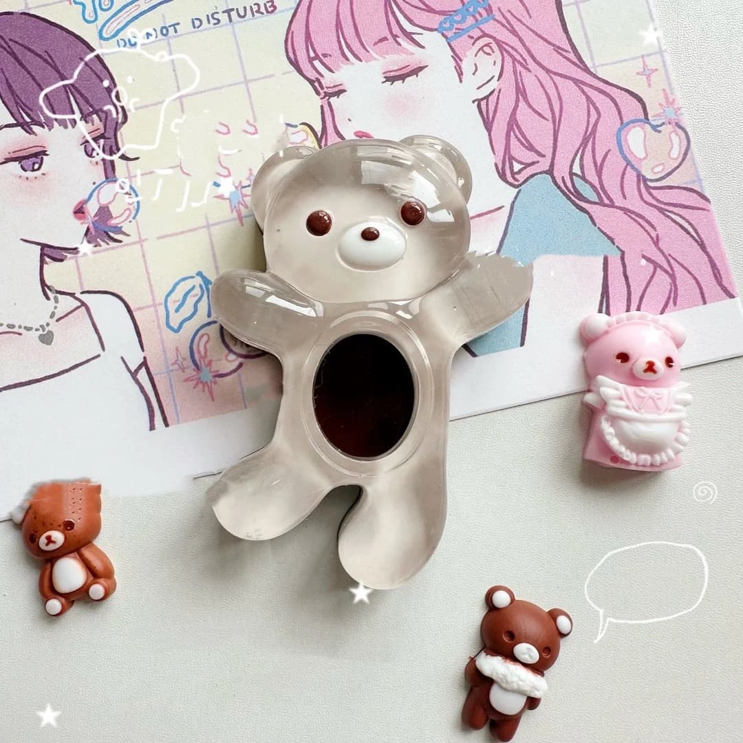 Stampo in silicone Happy Bear per colata in resina, accessori per stampi in resina, stampo in resina liquida, stampo in silicone per portachiavi in resina, stampo in resina