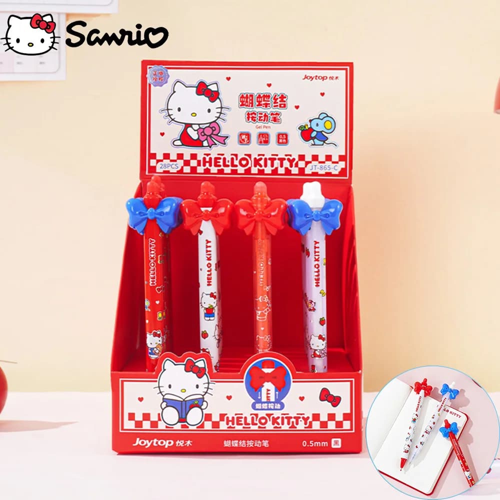 Penna a Sfera Originale Sanrio Hello Kitty, Penna Gel Nera da 0,5 mm con Design Kawaii, per Ufficio e Scuola, Regalo per Ragazze