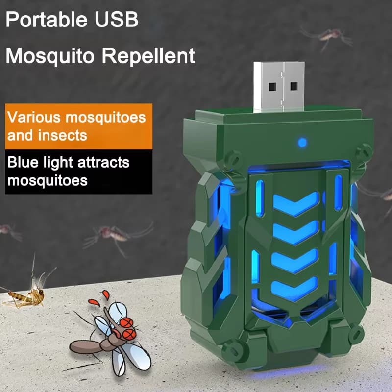 Mini Repellente Elettrico per Zanzare USB Portatile 110 ℃ Dispositivo Elettronico Anti-Zanzare a Riscaldamento Continuo, Plug & Play, per Casa, Campeggio e Auto