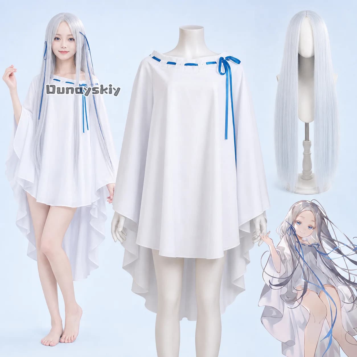 Pandora Cosplay Costume White Dress Princess Skirt Woman Sexy Kawaii Halloween Suit Full Set Anime Re:Life in World From Zero
