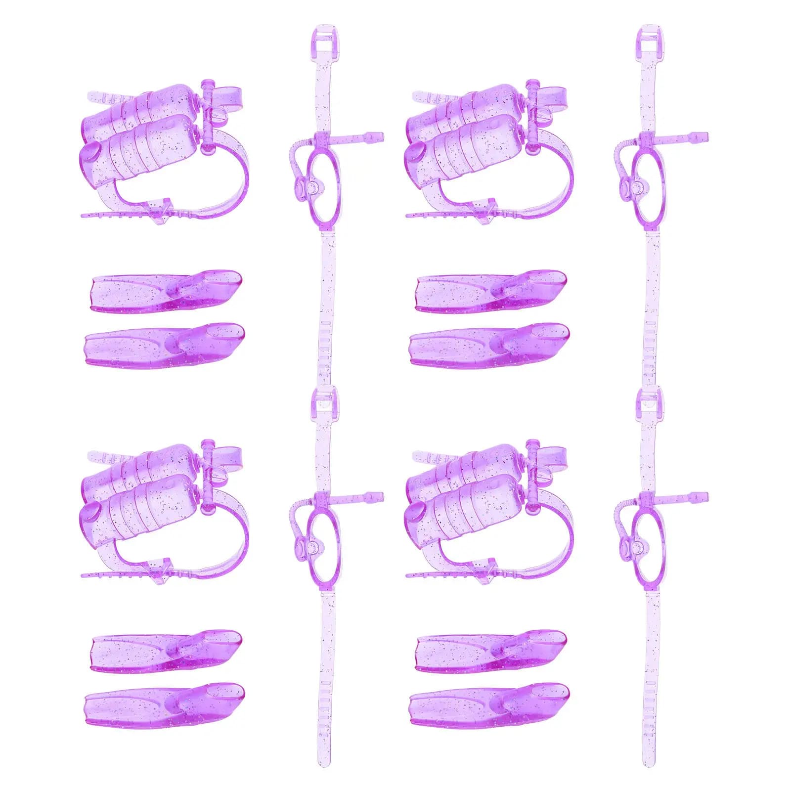 Set of 4 Scuba Diving Equipment, Mini Snorkeling Kit, Small Scuba Diving Accessories for 11 Inch Outdoor Swimming Pool