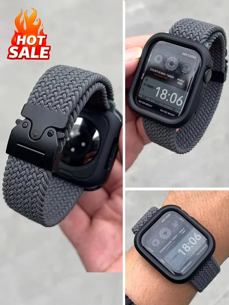 Parachute fabric straps for Apple Watch 11 10, 46mm 42mm 45mm Ultra 3 49mm 44mm 41mm, iWatch 9 8 SE Series 6 7
