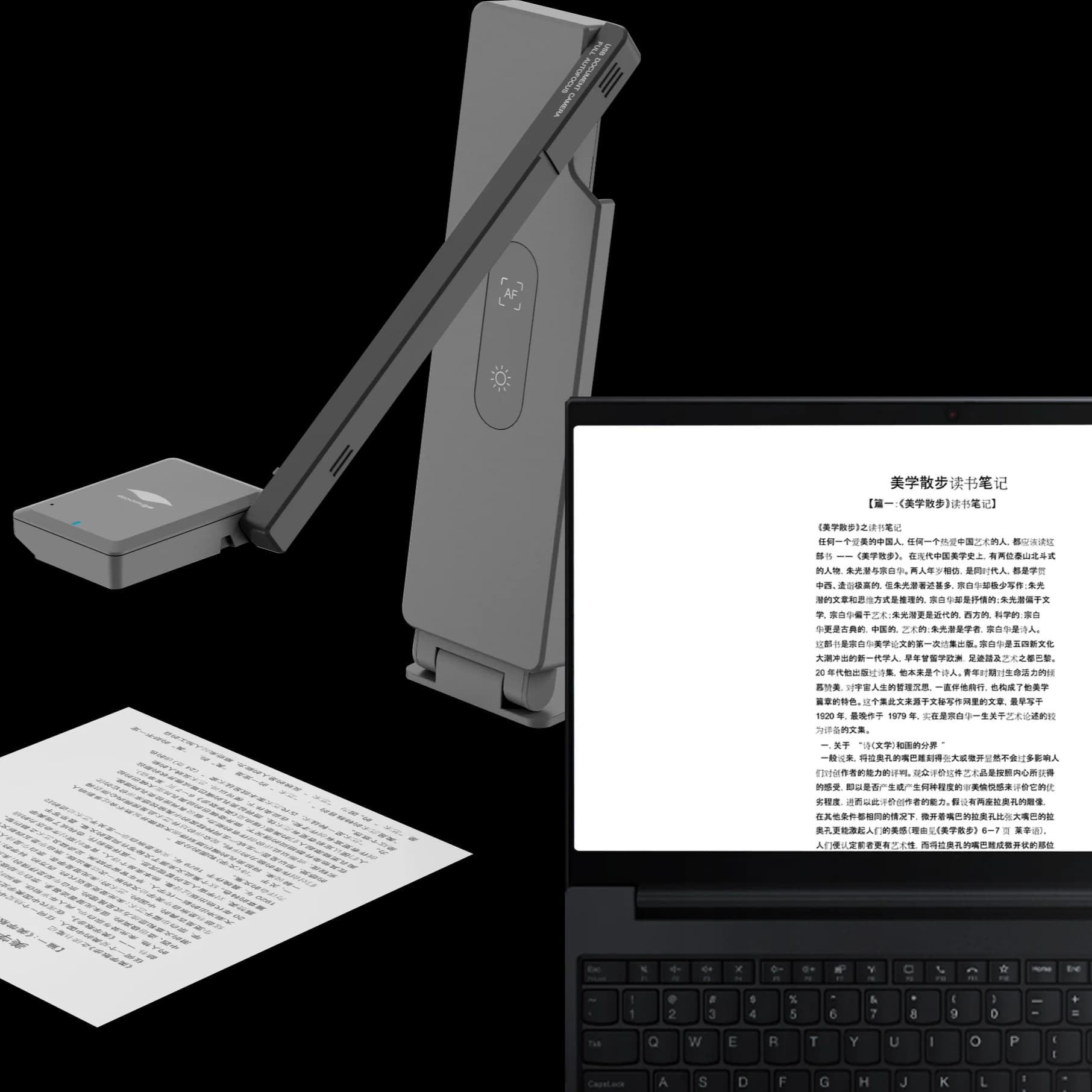 A3 3-in-1 Scanner Document Camera Projector WebCam 13MP 30FPS USB Type-C With Night Light For Home Office Travel