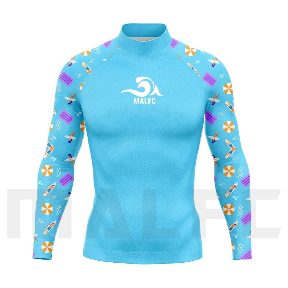 MALFC Rash guard for men Surfwear Swimwear Rashguard Surfwear UPF 50 Water sports Long sleeve T-shirts Swimwear Snorkeling