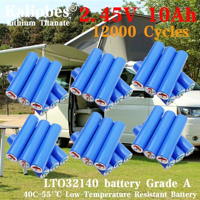 Nuova batteria al litio titanato 2.3v/2.45V 10Ah LTO32145 batterie resistenti alle basse temperature a scarica 3C per accumulo di energia 12V