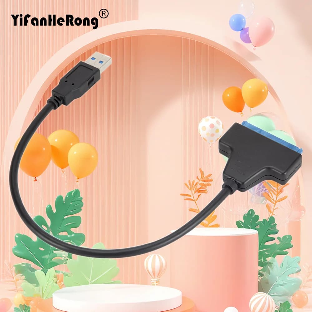 Cavo SATA a USB 3.0 Fino a 6 Gbps per disco rigido SSD HDD esterno da 2,5 pollici Adattatore a 22 pin a SATA III per PC