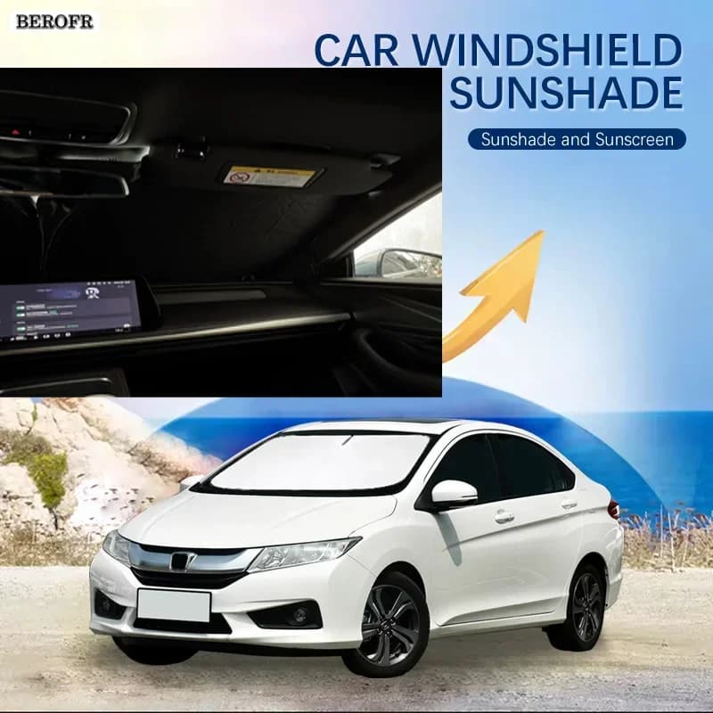 Car Windshield Sun Shade Covers Front Window Sunscreen UV Parasol For Honda CITV Summer Car Accessories