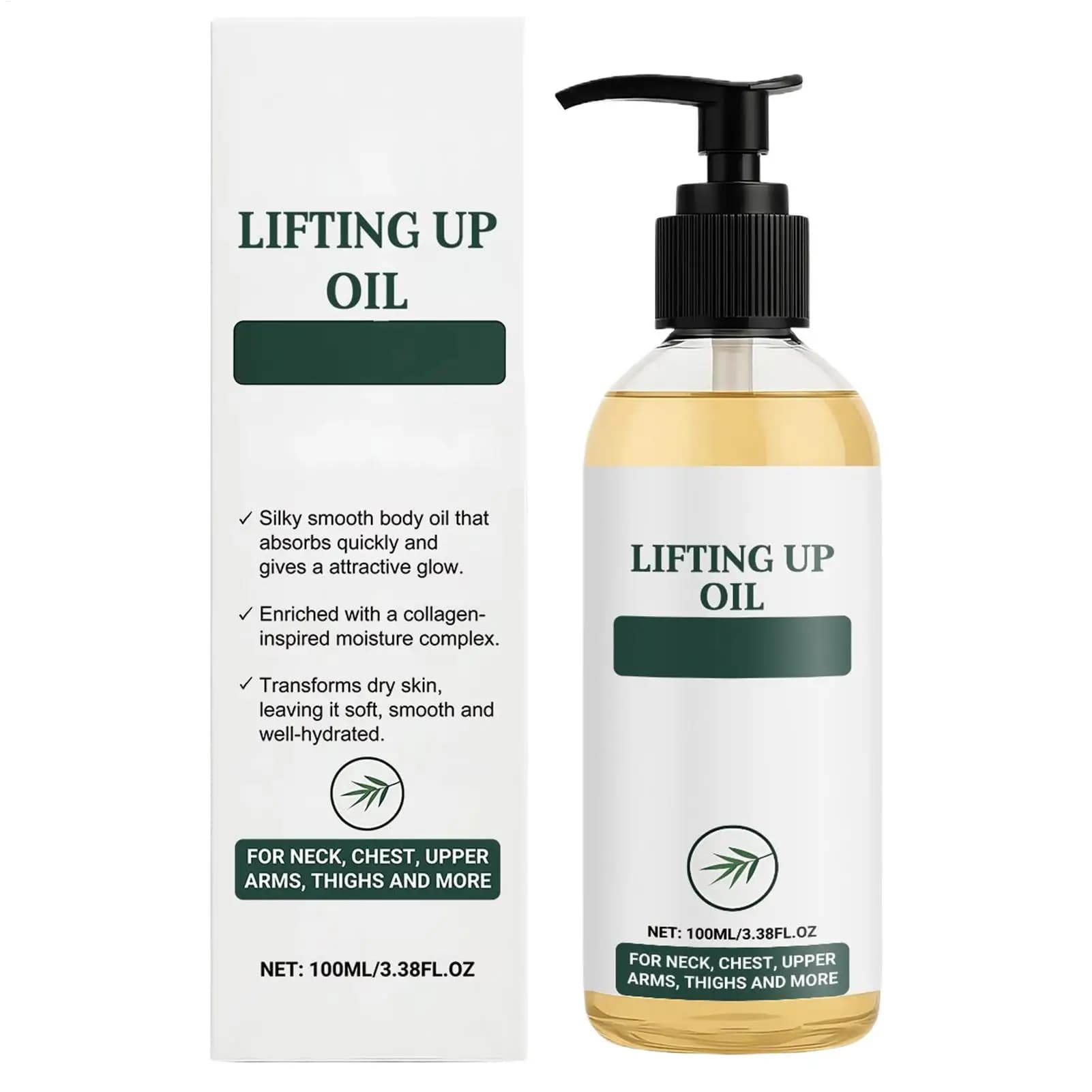 Olio Corpo al Collagene 100ml, Rassodante e Lifting, Prodotto per la Cura della Pelle, Olio Naturale per Modellare e Tonificare