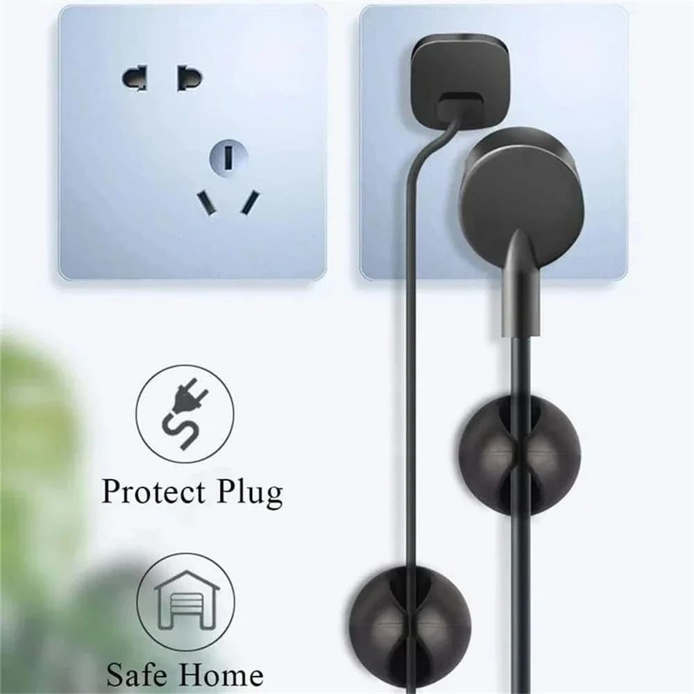 20 clip per cavi avvolgicavo in silicone organizer per cavi da scrivania supporto per cavo di ricarica per cavo per tablet di ricarica USB per auto