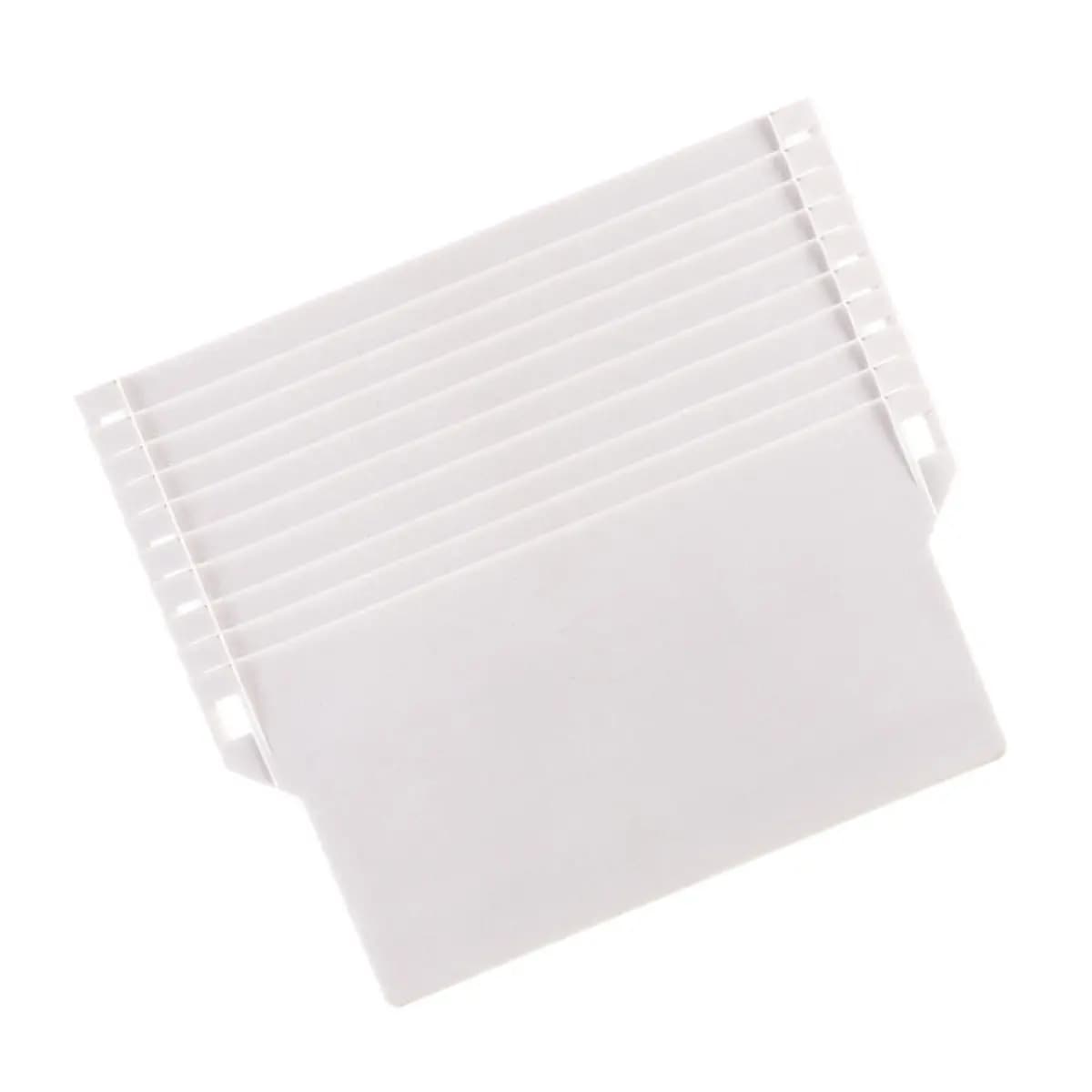 10 Pezzi Pesi Inferiori Bianchi per Tende Verticali, Piastre Inferiori in Plastica per Lamelle da 89mm, Accessori Robusti per Tende Verticali da Soggiorno