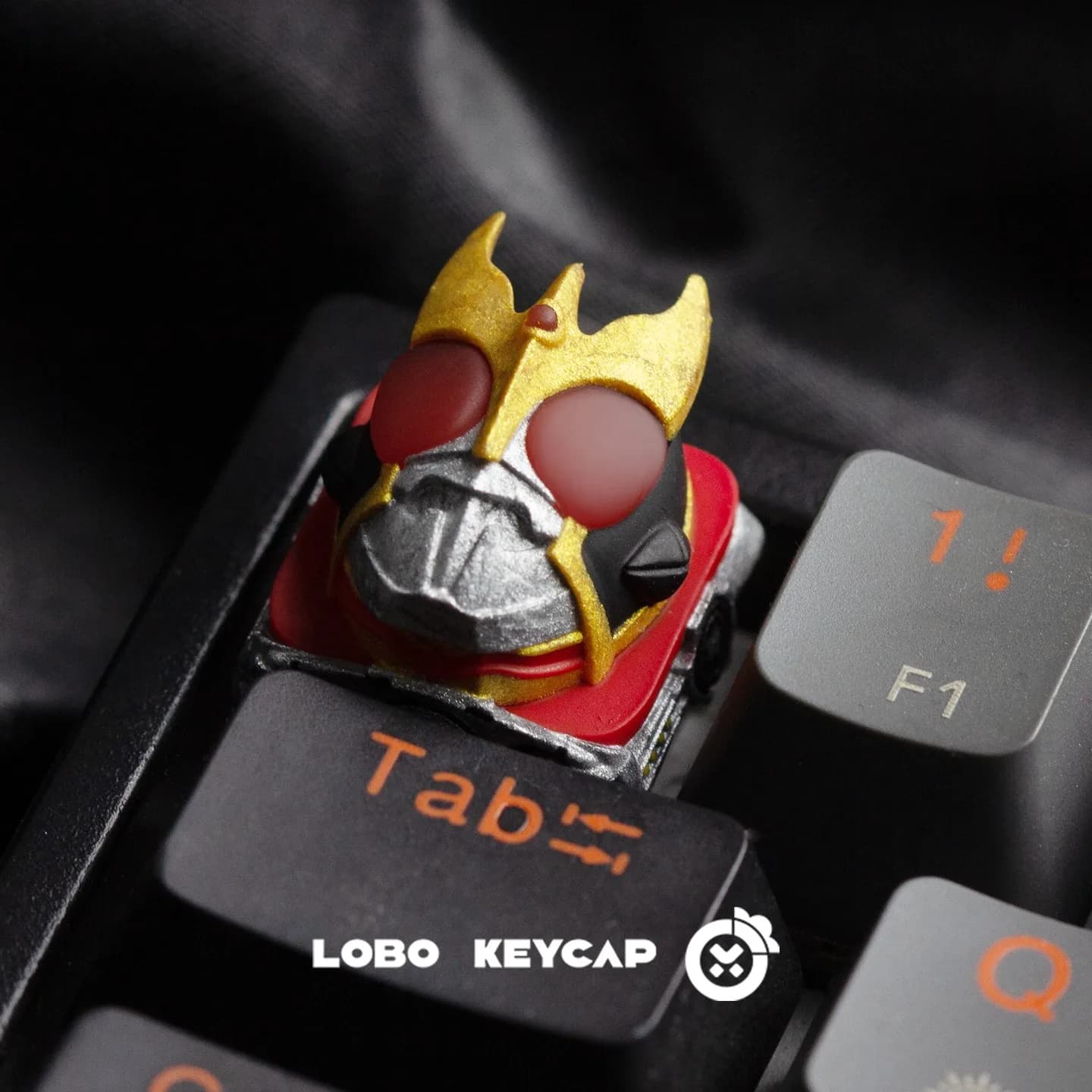 Custom LOBO Masked Rider, Keycaps Transparent Anime for Mechanical Keyboard, ESC Spare Parts in Resin, Gifts