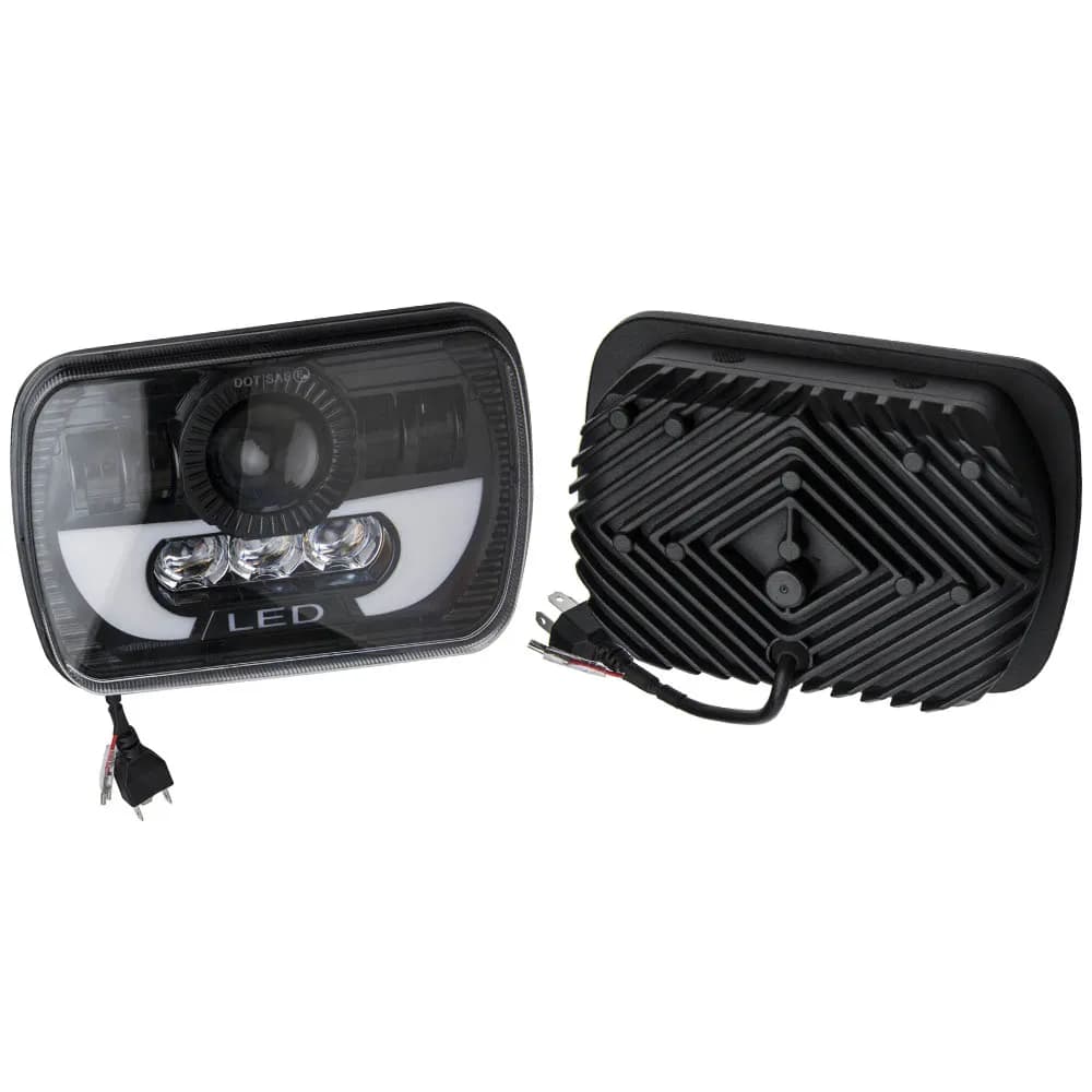 2x5x7 "7x6" Faro LED Hi/Lo Fascio DRL Per GMC Savana Express 2500 3500 7x6 LED Conversione Faro di Montaggio Fascio Alto/Basso